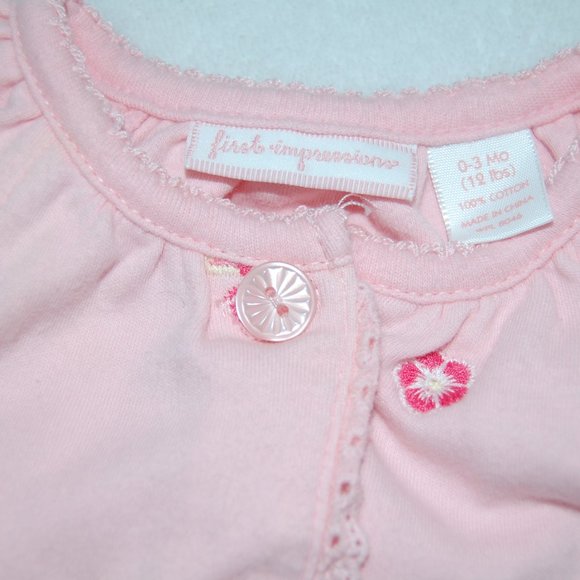 First Impressions, 0-3M Infant Baby, 100% Cotton Pink Set - Picture 13 of 13